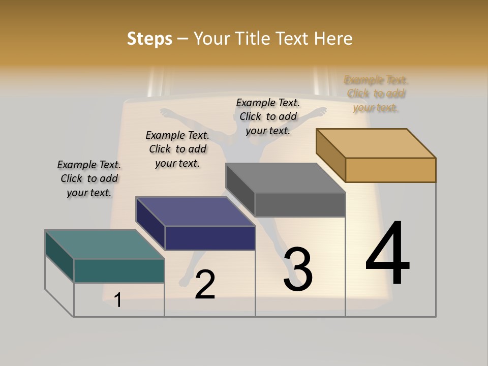 A Golden Padlock With A Man Standing On It PowerPoint Template