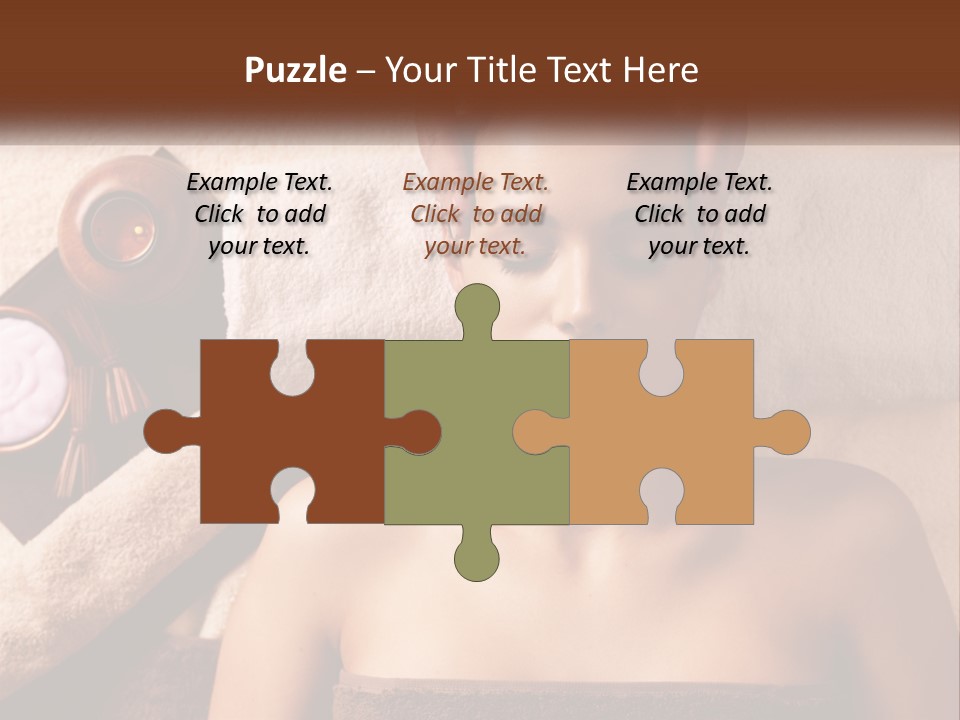 A Woman Getting A Massage At A Spa PowerPoint Template