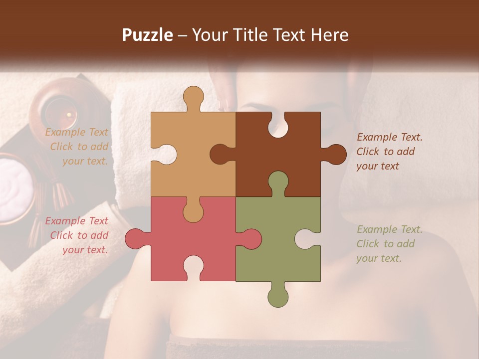 A Woman Getting A Massage At A Spa PowerPoint Template