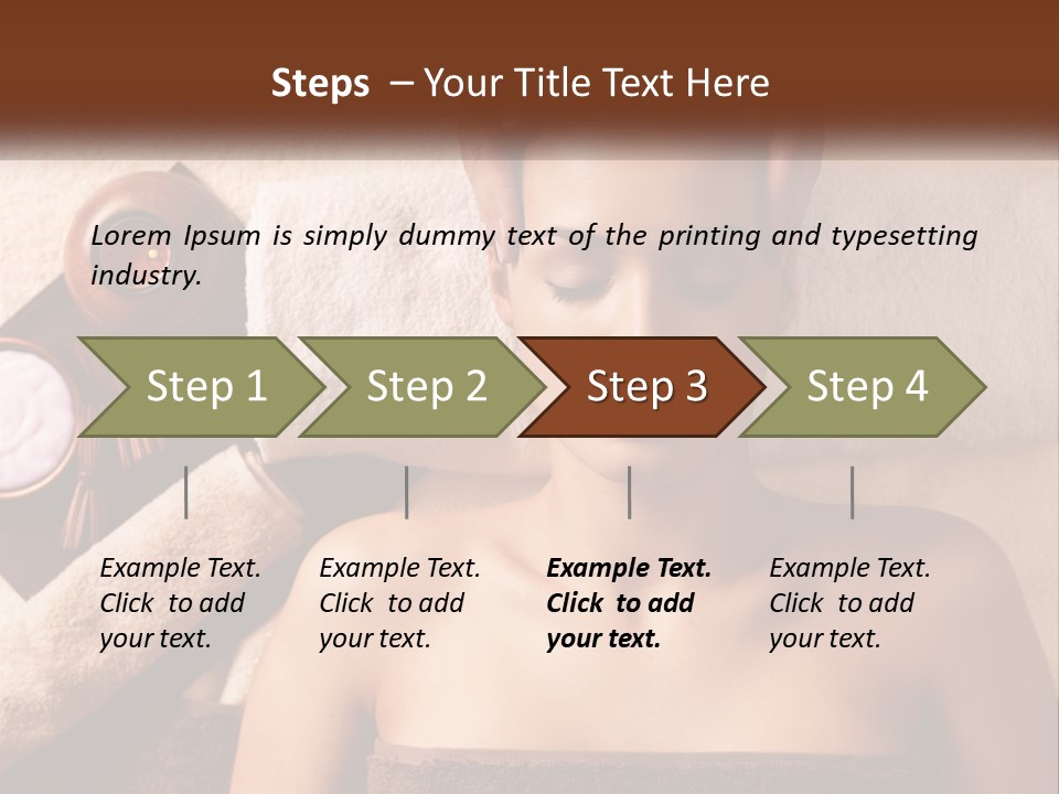 A Woman Getting A Massage At A Spa PowerPoint Template