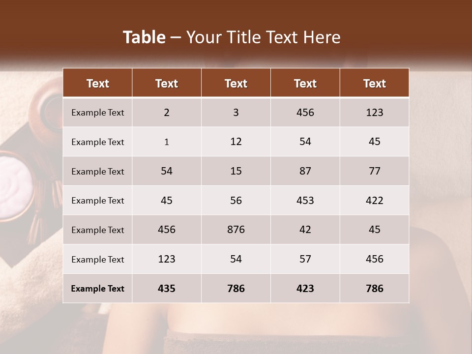 A Woman Getting A Massage At A Spa PowerPoint Template