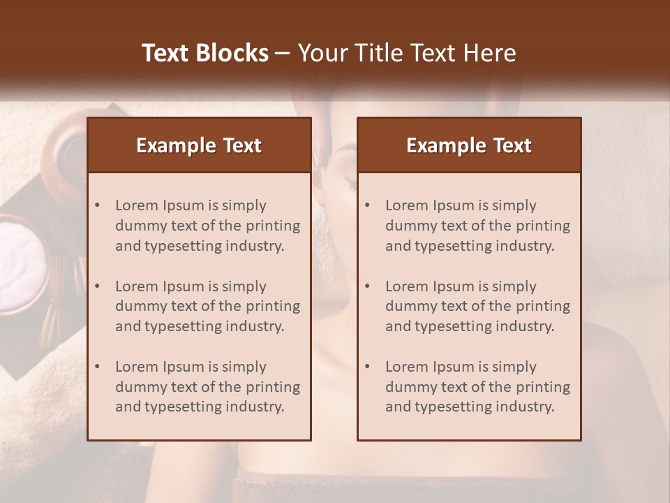 A Woman Getting A Massage At A Spa PowerPoint Template