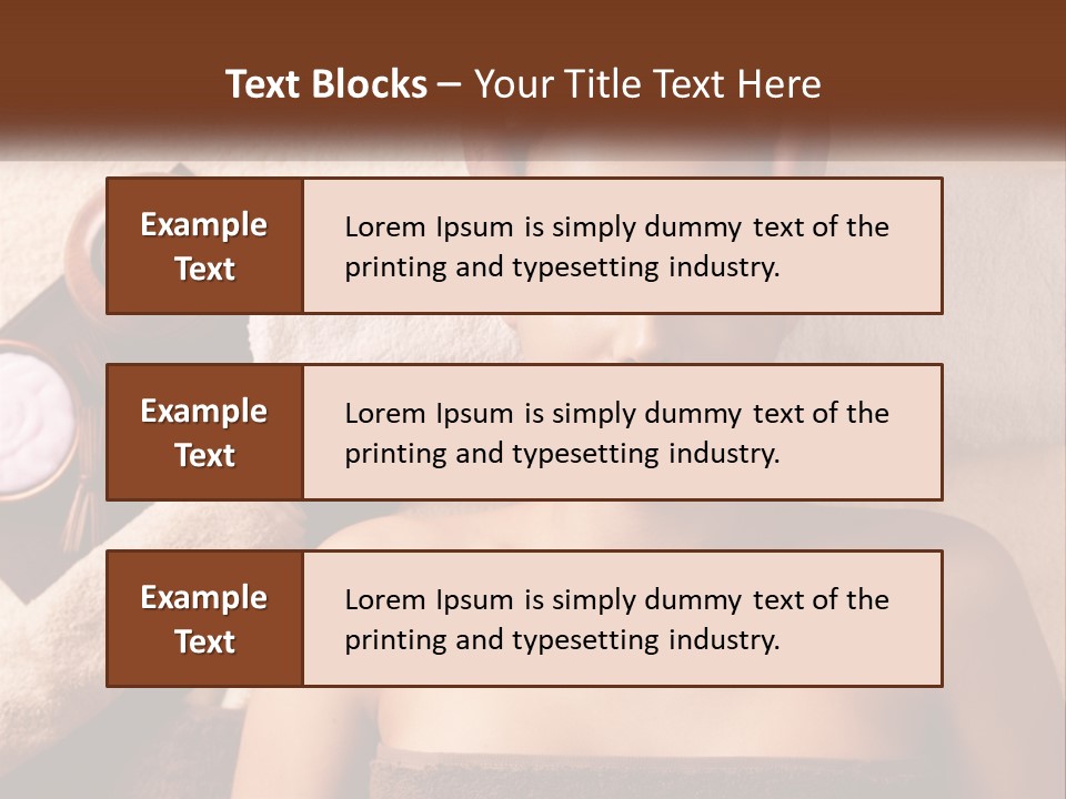 A Woman Getting A Massage At A Spa PowerPoint Template