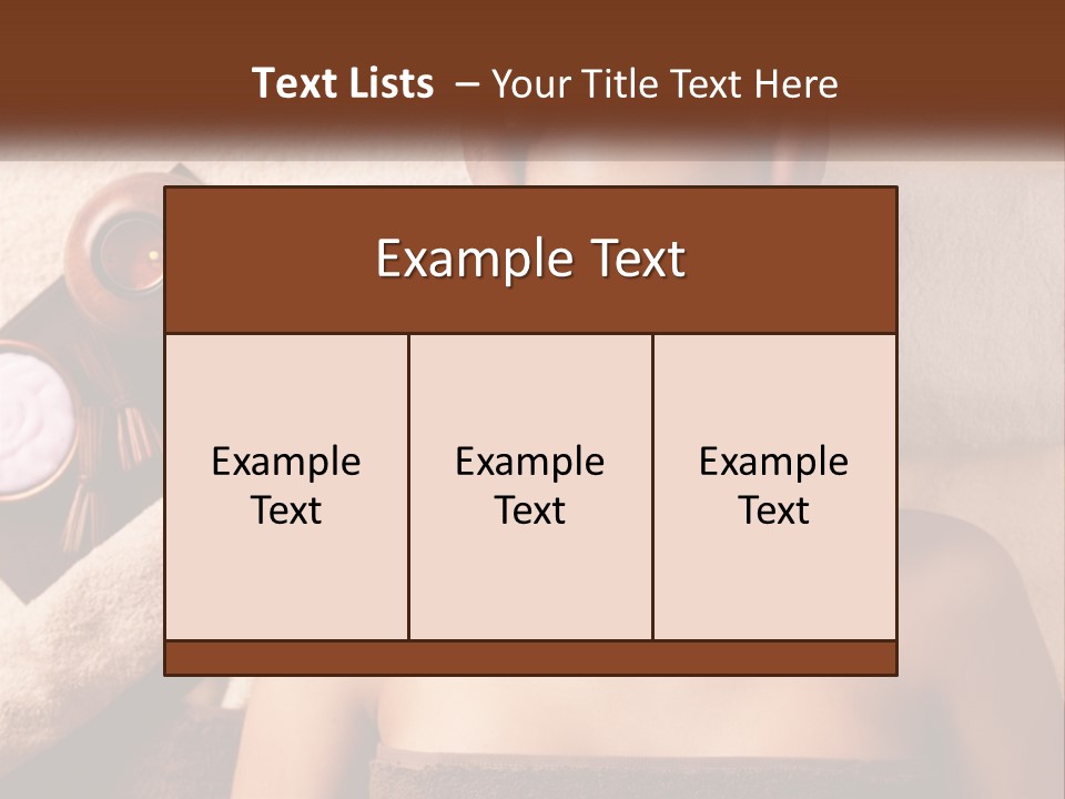 A Woman Getting A Massage At A Spa PowerPoint Template