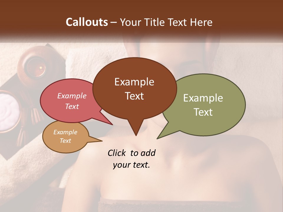 A Woman Getting A Massage At A Spa PowerPoint Template