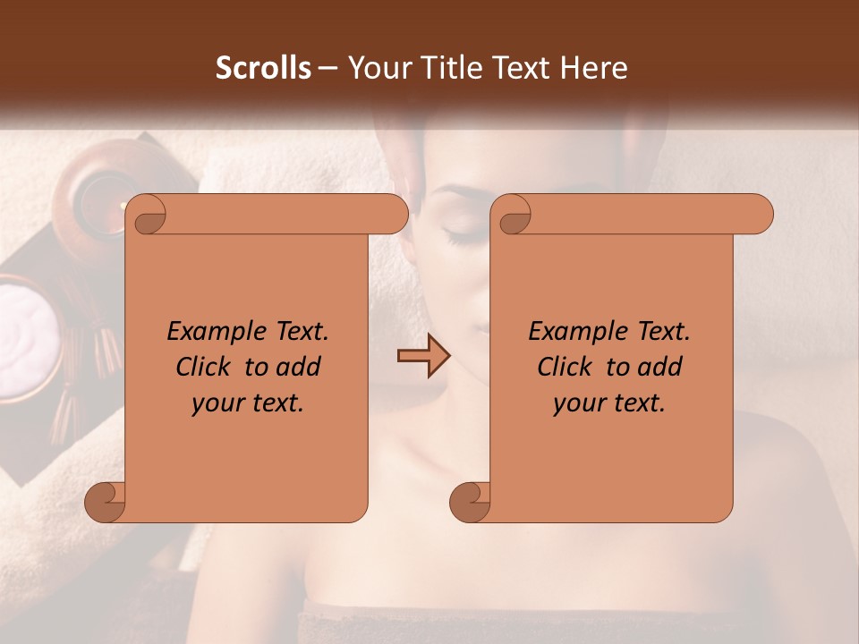 A Woman Getting A Massage At A Spa PowerPoint Template