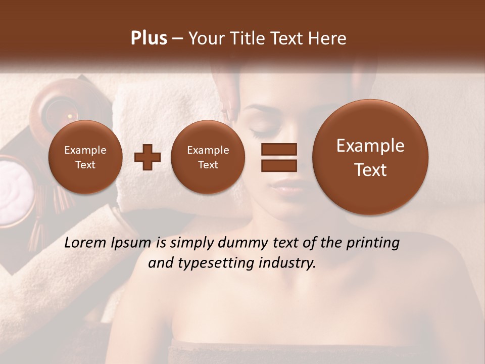 A Woman Getting A Massage At A Spa PowerPoint Template