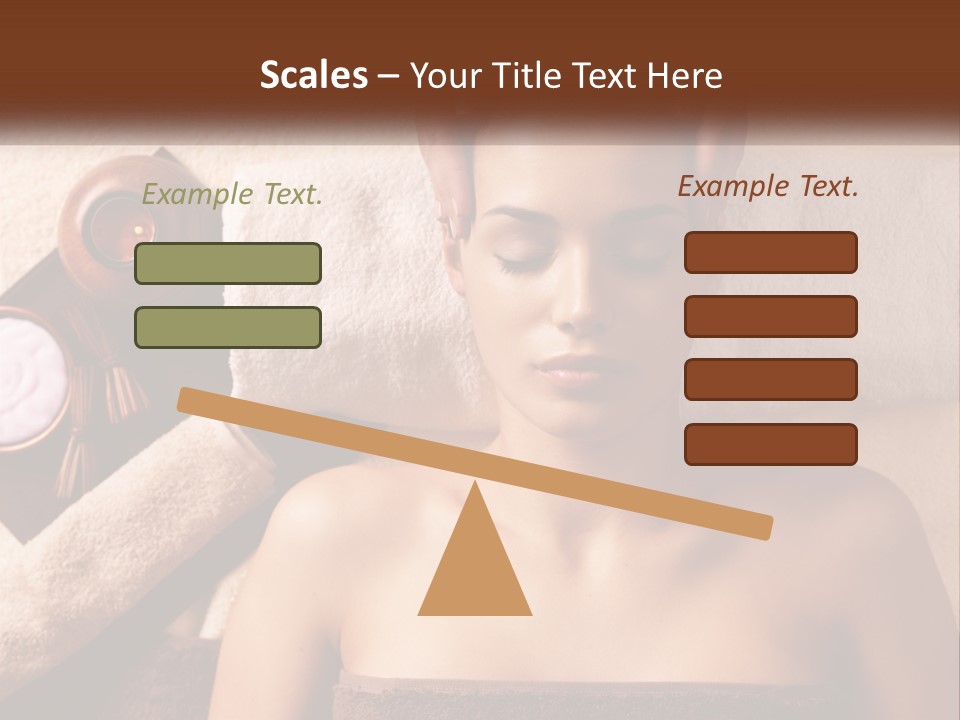 A Woman Getting A Massage At A Spa PowerPoint Template