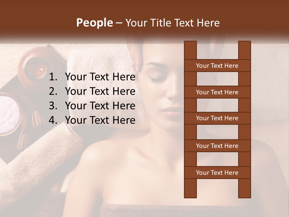 A Woman Getting A Massage At A Spa PowerPoint Template