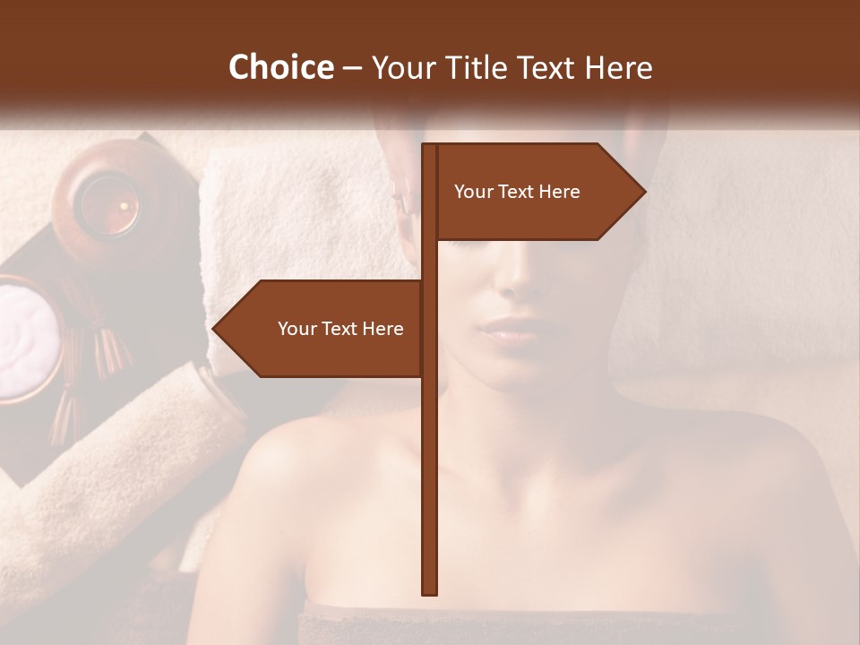 A Woman Getting A Massage At A Spa PowerPoint Template