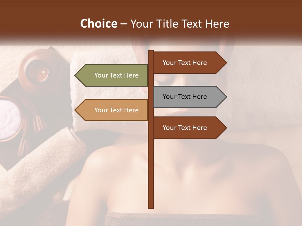 A Woman Getting A Massage At A Spa PowerPoint Template