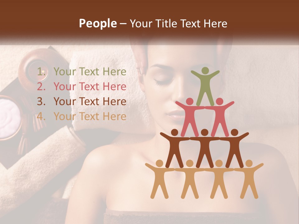 A Woman Getting A Massage At A Spa PowerPoint Template