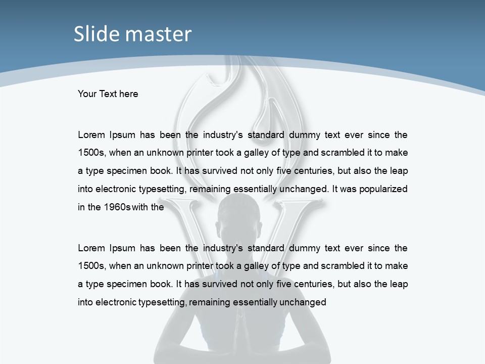 A Woman Sitting In A Yoga Position With A Flame On Her Head PowerPoint Template