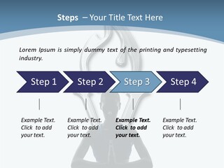 A Woman Sitting In A Yoga Position With A Flame On Her Head PowerPoint Template