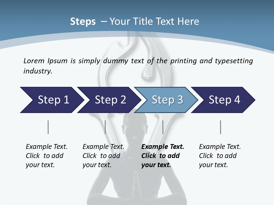 A Woman Sitting In A Yoga Position With A Flame On Her Head PowerPoint Template