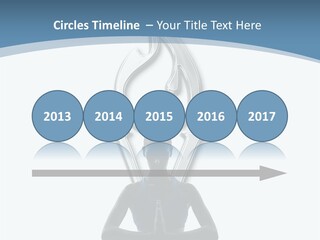 A Woman Sitting In A Yoga Position With A Flame On Her Head PowerPoint Template