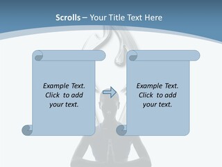 A Woman Sitting In A Yoga Position With A Flame On Her Head PowerPoint Template