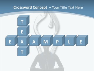 A Woman Sitting In A Yoga Position With A Flame On Her Head PowerPoint Template