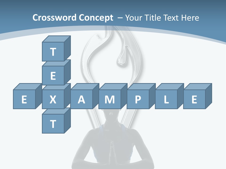 A Woman Sitting In A Yoga Position With A Flame On Her Head PowerPoint Template