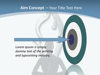 A Woman Sitting In A Yoga Position With A Flame On Her Head PowerPoint Template