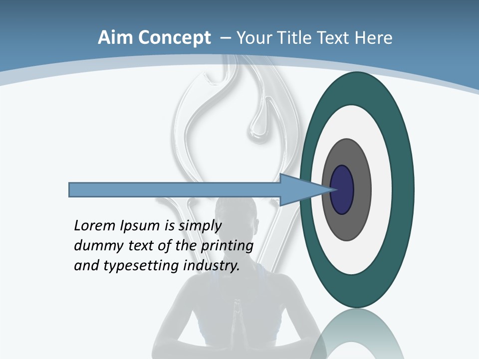 A Woman Sitting In A Yoga Position With A Flame On Her Head PowerPoint Template