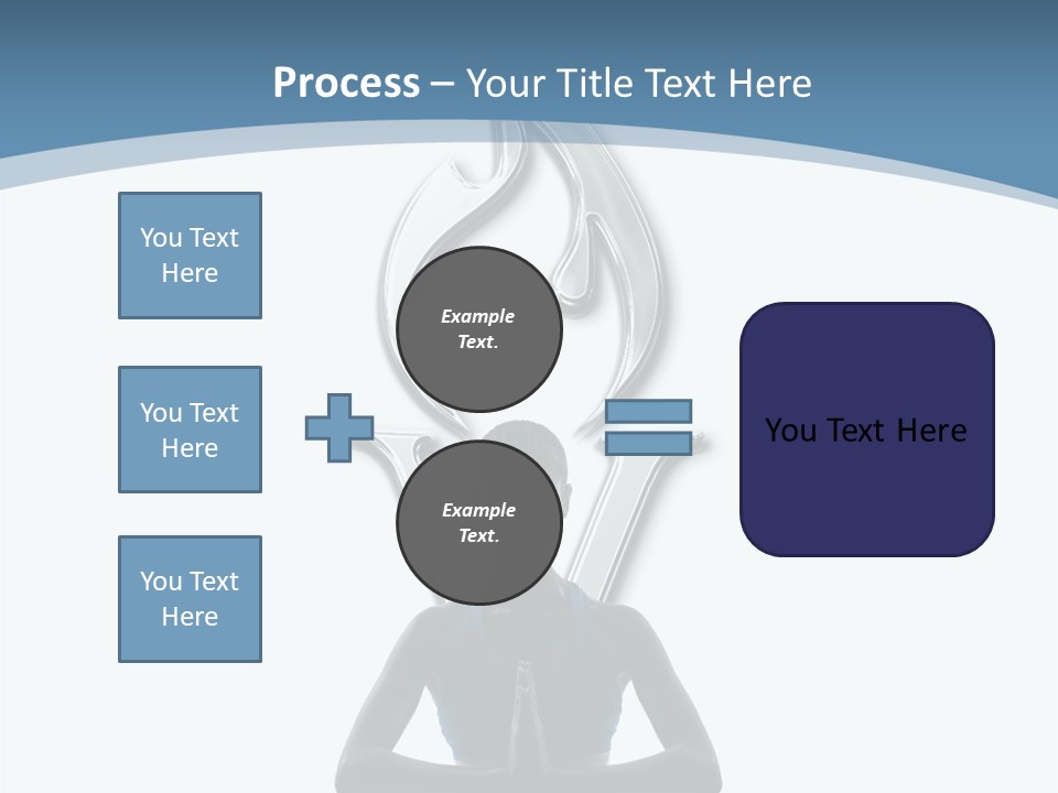 A Woman Sitting In A Yoga Position With A Flame On Her Head PowerPoint Template