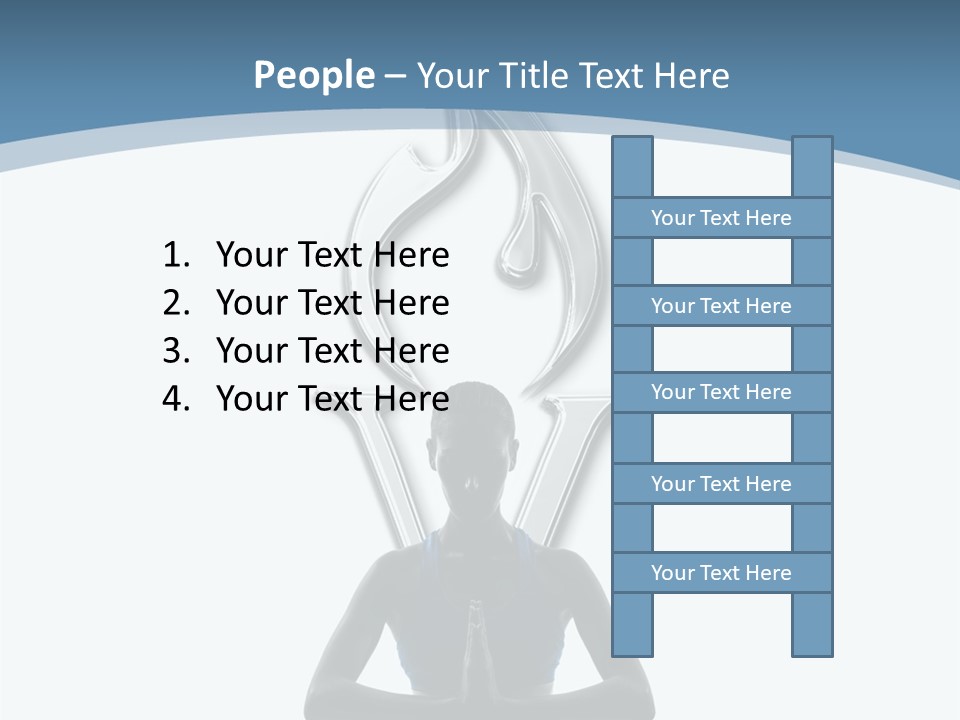 A Woman Sitting In A Yoga Position With A Flame On Her Head PowerPoint Template