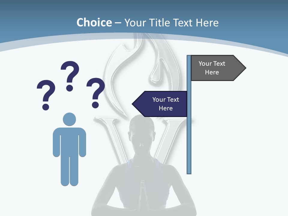 A Woman Sitting In A Yoga Position With A Flame On Her Head PowerPoint Template