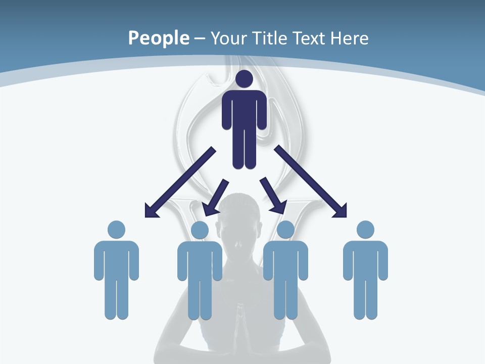 A Woman Sitting In A Yoga Position With A Flame On Her Head PowerPoint Template