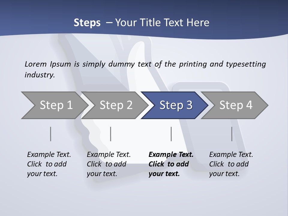 A Thumbs Up Powerpoint Presentation With A Blue Background PowerPoint Template