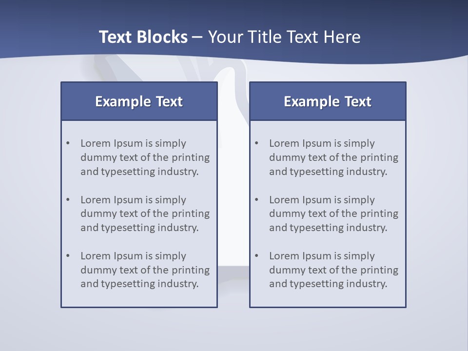 A Thumbs Up Powerpoint Presentation With A Blue Background PowerPoint Template
