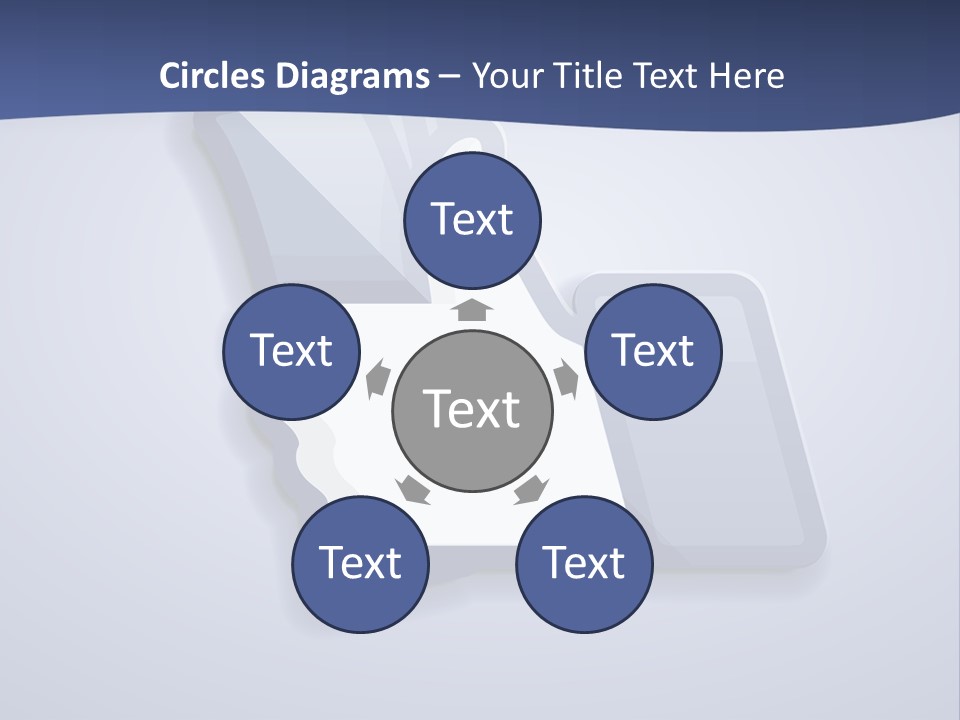 A Thumbs Up Powerpoint Presentation With A Blue Background PowerPoint Template