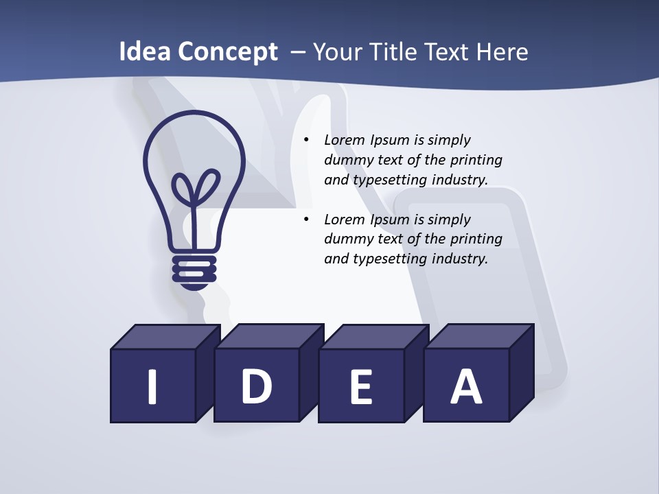 A Thumbs Up Powerpoint Presentation With A Blue Background PowerPoint Template