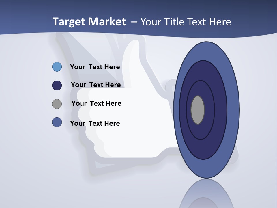 A Thumbs Up Powerpoint Presentation With A Blue Background PowerPoint Template