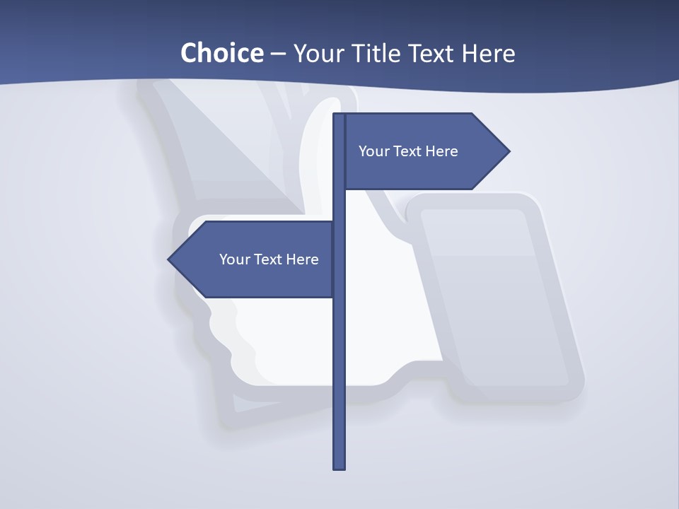 A Thumbs Up Powerpoint Presentation With A Blue Background PowerPoint Template