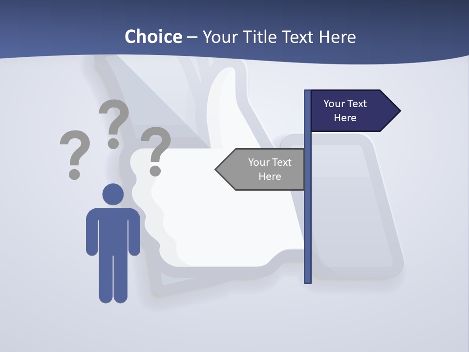 A Thumbs Up Powerpoint Presentation With A Blue Background PowerPoint Template