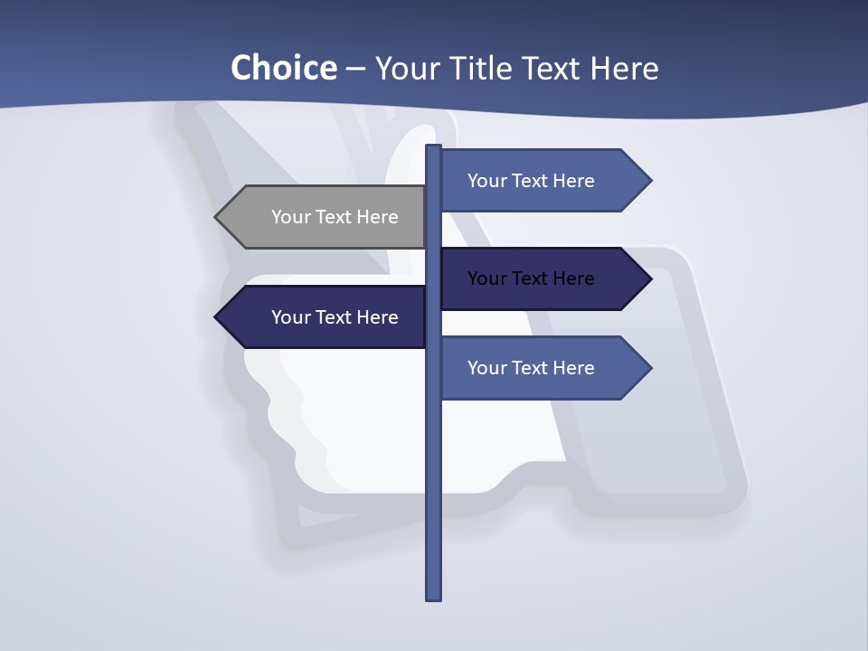 A Thumbs Up Powerpoint Presentation With A Blue Background PowerPoint Template