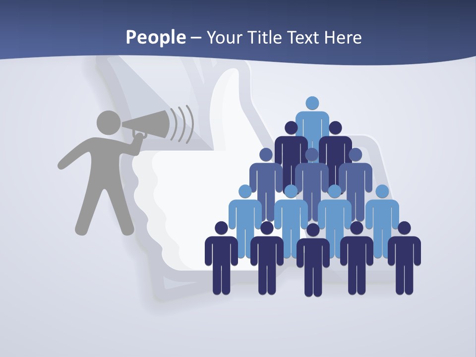 A Thumbs Up Powerpoint Presentation With A Blue Background PowerPoint Template