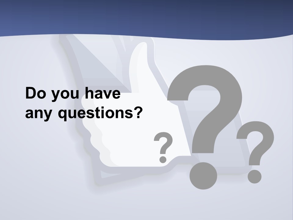 A Thumbs Up Powerpoint Presentation With A Blue Background PowerPoint Template