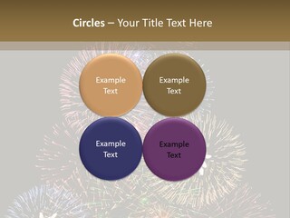 A Christmas Tree Made Out Of Fireworks On A Black Background PowerPoint Template