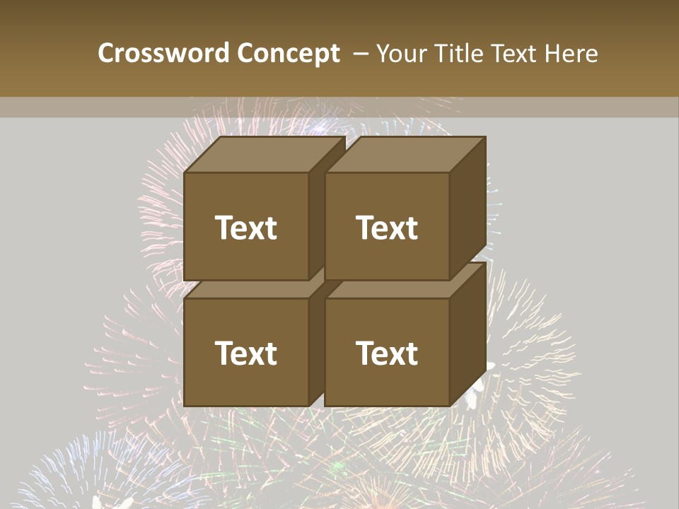 A Christmas Tree Made Out Of Fireworks On A Black Background PowerPoint Template