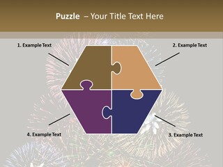 A Christmas Tree Made Out Of Fireworks On A Black Background PowerPoint Template