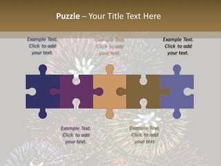 A Christmas Tree Made Out Of Fireworks On A Black Background PowerPoint Template