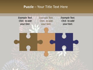 A Christmas Tree Made Out Of Fireworks On A Black Background PowerPoint Template