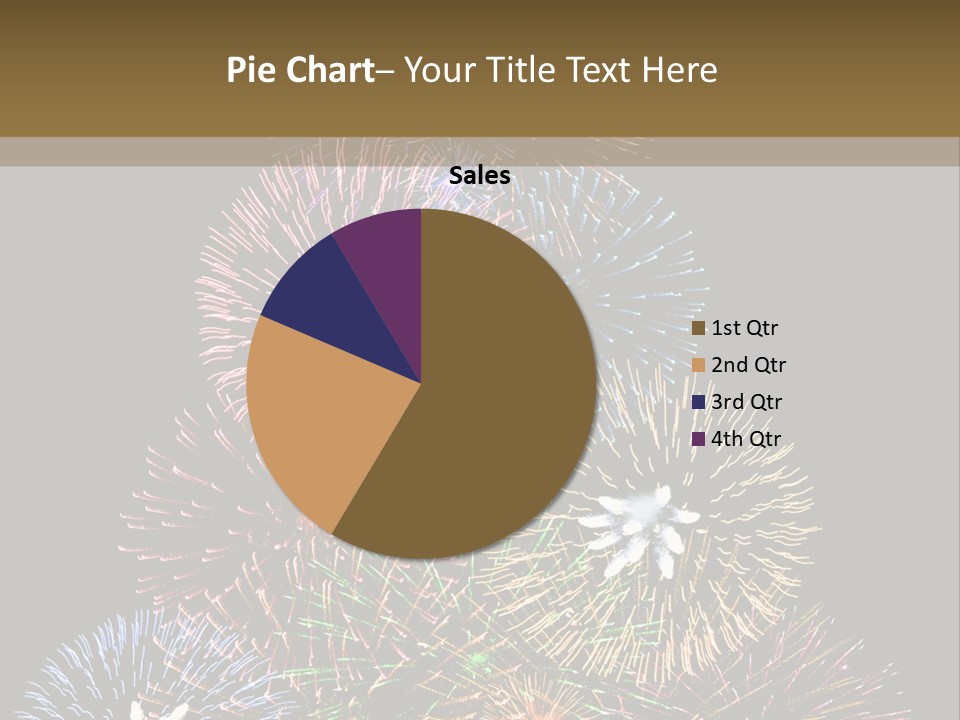 A Christmas Tree Made Out Of Fireworks On A Black Background PowerPoint Template