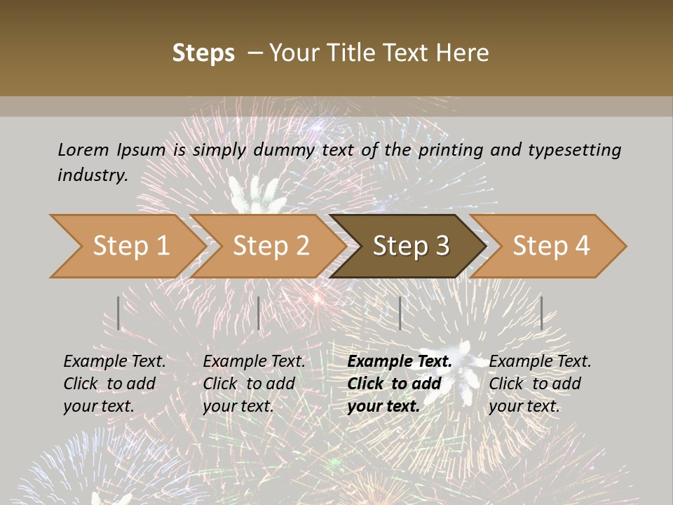 A Christmas Tree Made Out Of Fireworks On A Black Background PowerPoint Template