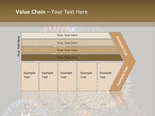 A Christmas Tree Made Out Of Fireworks On A Black Background PowerPoint Template