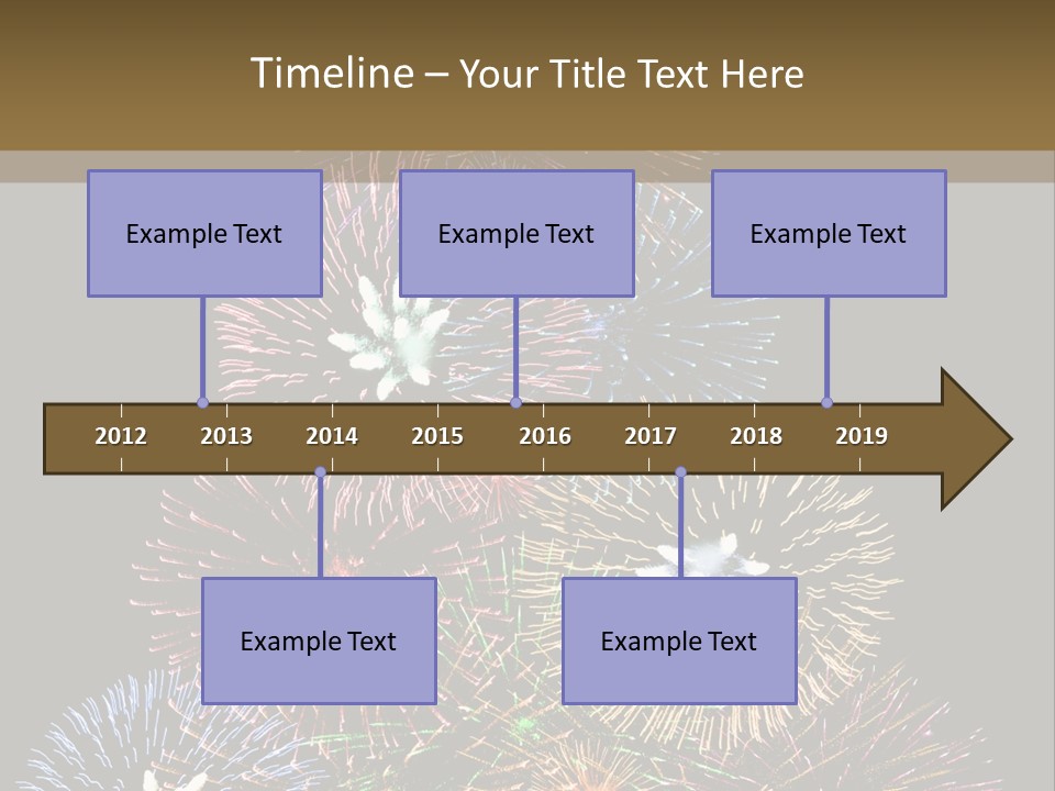 A Christmas Tree Made Out Of Fireworks On A Black Background PowerPoint Template