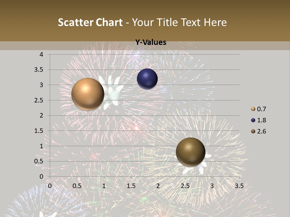 A Christmas Tree Made Out Of Fireworks On A Black Background PowerPoint Template