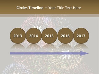 A Christmas Tree Made Out Of Fireworks On A Black Background PowerPoint Template